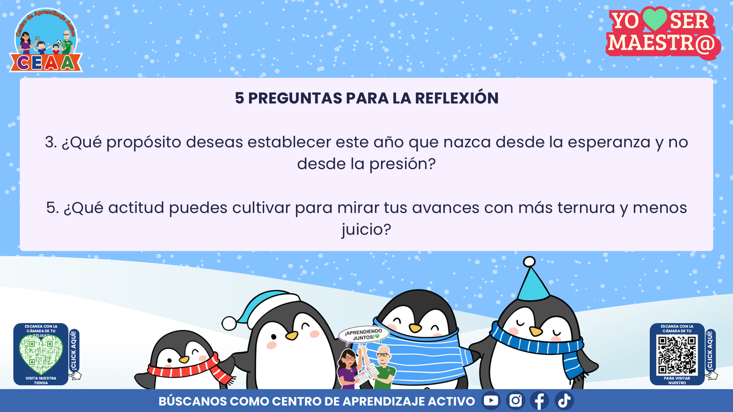 Historias para Maestros Taller Intensivo Maestros Enero 2026 - LOS PINGÜINOS Y EL CUADERNO DEL HIELO NUEVO (Editable en PowerPoint)