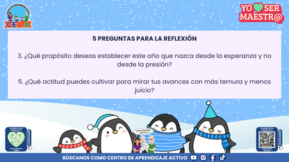 Historias para Maestros Taller Intensivo Maestros Enero 2026 - LOS PINGÜINOS Y EL CUADERNO DEL HIELO NUEVO (Editable en PowerPoint)