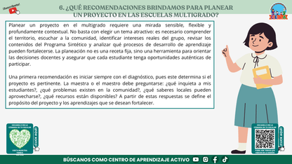 Resumen Gráfico CTE Multigrado TEMA 3: ¿CÓMO ES EL TRABAJO POR PROYECTOS EN AULAS MULTIGRADO? (Editable en PowerPoint)