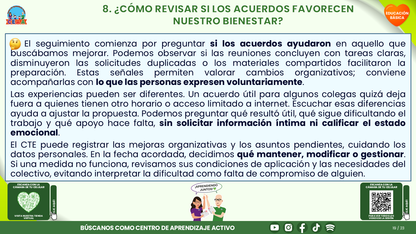Resumen CTE del Tema 6 Educación Básica: BIENESTAR SOCIOEMOCIONAL DOCENTE ¿CÓMO CUIDARNOS Y CONSTRUIR CONDICIONES DE TRABAJO QUE NOS AYUDEN A ENSEÑAR Y CONVIVIR? editable en PowerPoint