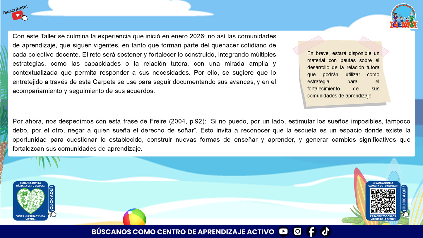 Presentación Taller Intensivo Sesión 1 Espacios 3 y 4 Julio 2026 editable en PowerPoint