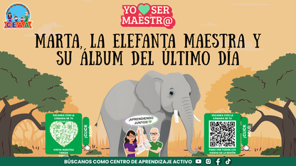 Historias para Maestros - MARTA, LA ELEFANTA MAESTRA Y SU ÁLBUM DEL ÚLTIMO DÍA editable en PowerPoint