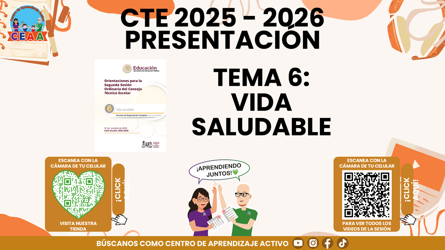 Presentación CTE Tema 6: VIDA SALUDABLE (Editable en PowerPoint)