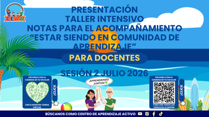 Presentación Taller Intensivo Sesión 1 Espacios 3 y 4 Julio 2026 editable en PowerPoint