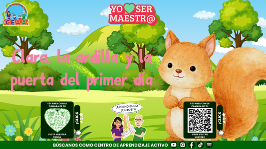 Historias para Maestros - Clara, la ardilla y la puerta del primer día Editable en PowerPoint