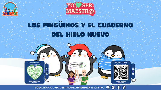 Historias para Maestros Taller Intensivo Maestros Enero 2026 - LOS PINGÜINOS Y EL CUADERNO DEL HIELO NUEVO (Editable en PowerPoint)