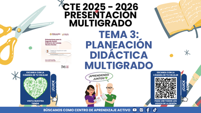 Presentación CTE Multigrado Tema 3: Planeación Didáctica Multigrado (Editable en PowerPoint)