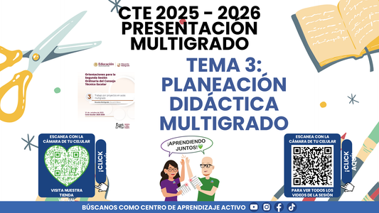 Presentación CTE Multigrado Tema 3: Planeación Didáctica Multigrado (Editable en PowerPoint)