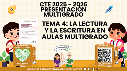 Presentación CTE Multigrado Tema 4: La Lectura y la Escritura en Aulas Multigrado (Editable en PowerPoint)