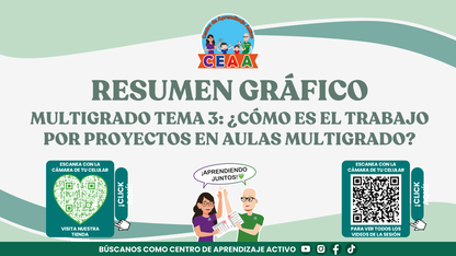 Resumen Gráfico CTE Multigrado TEMA 3: ¿CÓMO ES EL TRABAJO POR PROYECTOS EN AULAS MULTIGRADO? (Editable en PowerPoint)