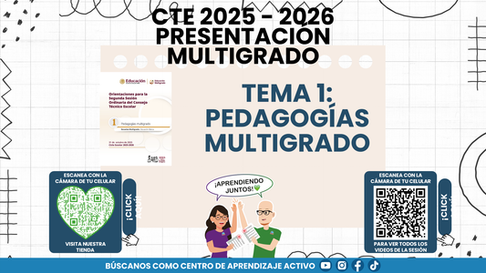 Presentación CTE Multigrado Tema 1: Pedagogías Multigrado (Editable en PowerPoint)