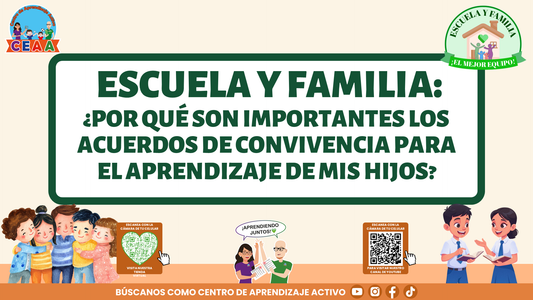 ESCUELA Y FAMILIA: ¿POR QUÉ SON IMPORTANTES LOS ACUERDOS DE CONVIVENCIA PARA EL APRENDIZAJE DE MIS HIJOS? Editable en PowerPoint