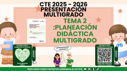 Presentación CTE Multigrado Tema 2: Planeación Didáctica Multigrado (Editable en PowerPoint)