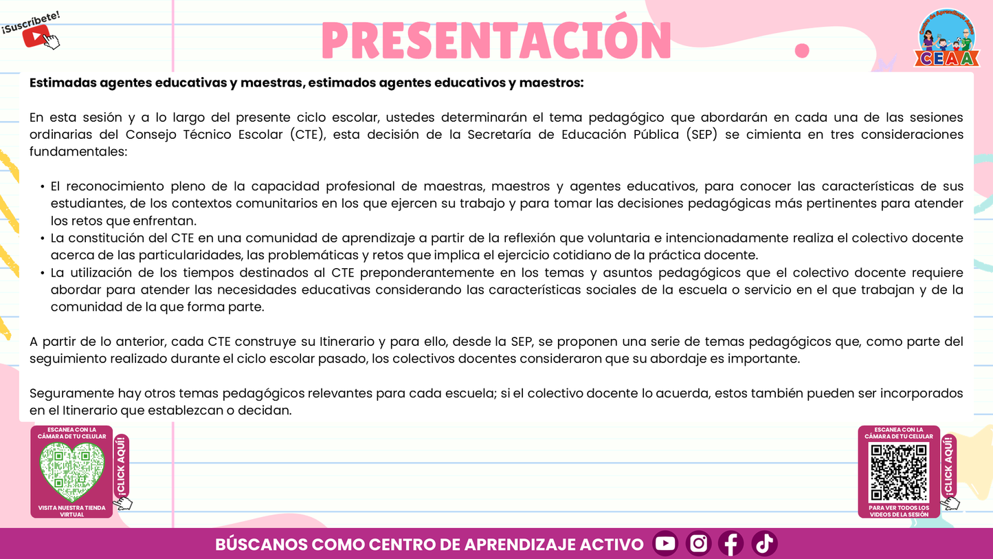 Presentación CTE Tema 1: PLANEACIÓN DIDÁCTICA (Editable en PowerPoint)