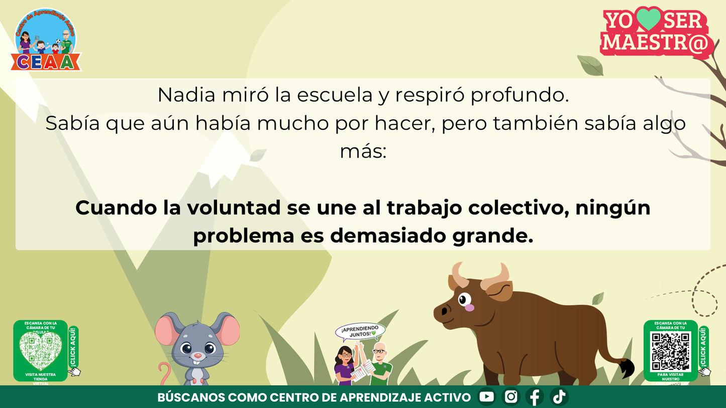 Historias para Maestros Multigrado - LA RATONCITA QUE MOVIÓ MONTAÑAS (Editable en PowerPoint)