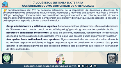 RESUMEN Y ACOMPAÑAMIENTO DOCENTE TEMA: EL CTE COMO COMUNIDAD DE APRENDIZAJE UNA RUTA PARA DIALOGAR, APRENDER Y TOMAR DECISIONES EN COLECTIVO Editable en PowerPoint