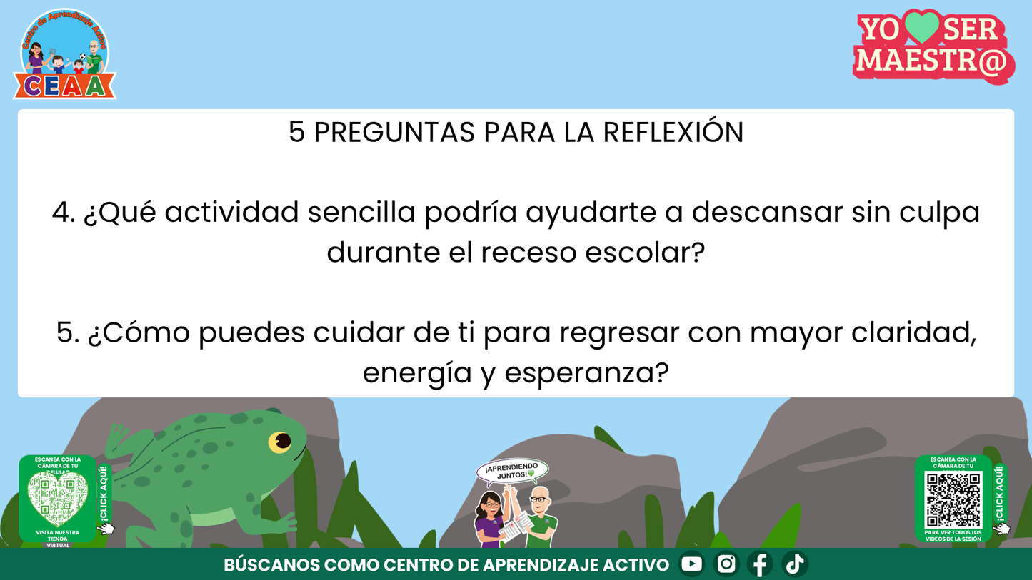 Historias para Maestros - Rita, la ranita maestra y el descanso merecido editable en PowerPoint