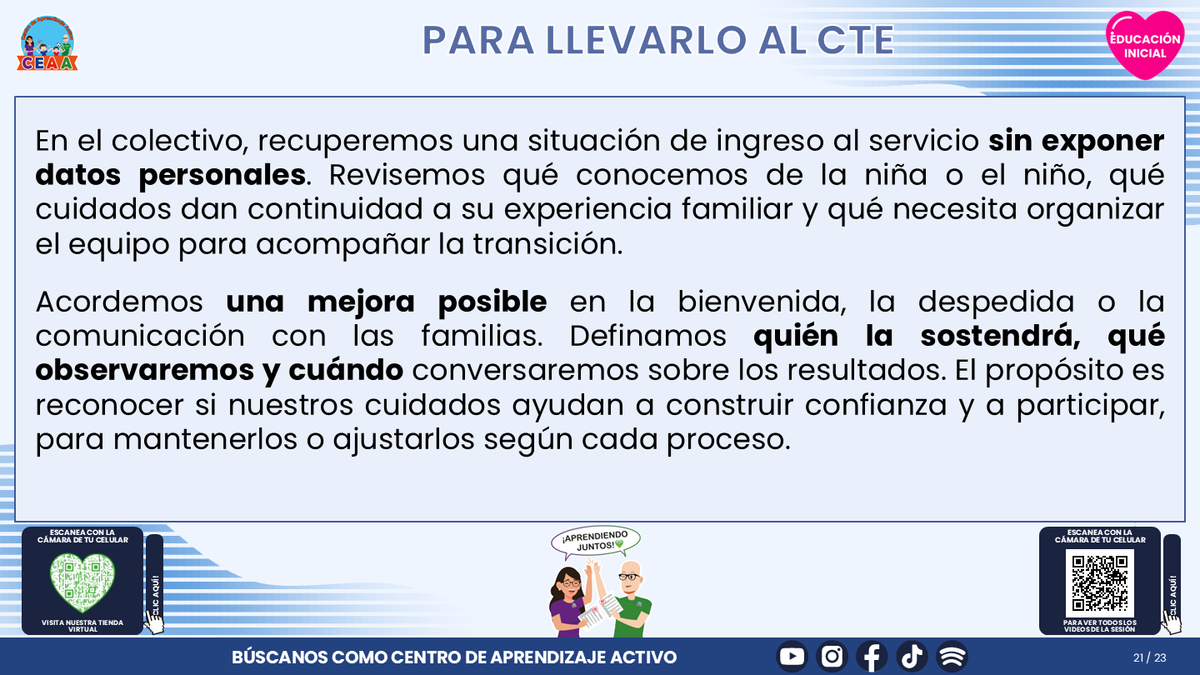 Resumen CTE del Tema 1 Educación Inicial: ADAPTACIÓN Y SEPARACIÓN ¿CÓMO ACOMPAÑAR A BEBÉS, NIÑAS, NIÑOS Y FAMILIAS CON CONFIANZA Y CUIDADO? editable en PowerPoint