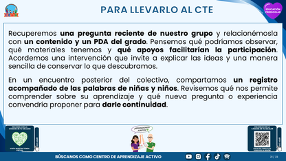 Resumen CTE del Tema 2 Educación Preescolar: CURIOSIDAD Y PENSAMIENTO CIENTÍFICO  ¿CÓMO ACOMPAÑAR LAS PREGUNTAS DE NIÑAS Y NIÑOS PARA CONOCER SU ENTORNO? editable en PowerPoint