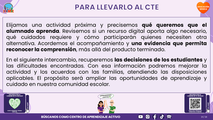 Resumen CTE del Tema 4 Educación Básica: PANTALLAS, REDES SOCIALES E INTELIGENCIA ARTIFICIAL ¿CÓMO ACOMPAÑAR UN USO CRÍTICO, SEGURO Y CON SENTIDO PARA APRENDER? editable en PowerPoint