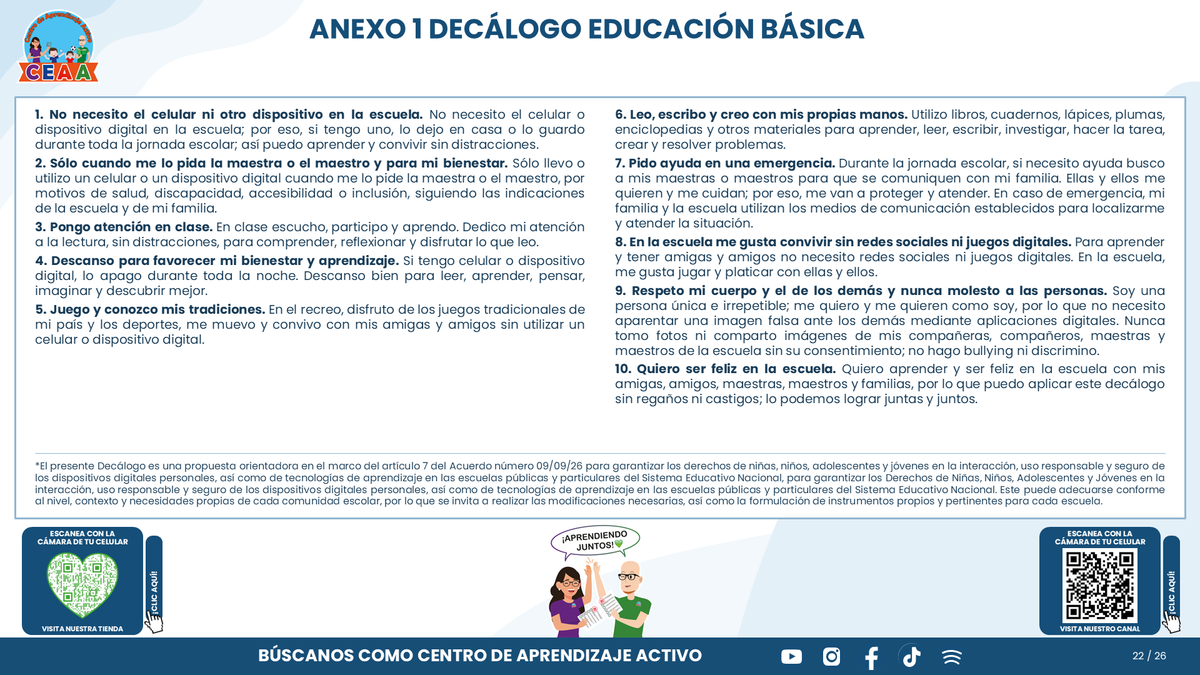 Resumen CTE Sesión 1 Tema: NUEVO ACUERDO 09/09/26 SOBRE EL USO RESPONSABLE Y SEGURO DE DISPOSITIVOS DIGITALES PERSONALES Y TECNOLOGÍAS DE APRENDIZAJE ¿QUÉ NOS CORRESPONDE HACER COMO ESCUELA? editable en PowerPoint
