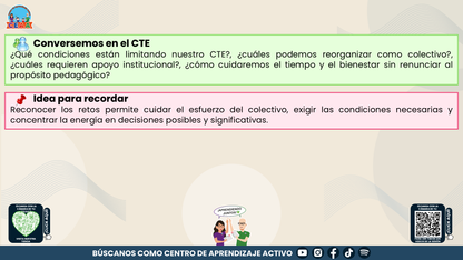 RESUMEN Y ACOMPAÑAMIENTO DOCENTE TEMA: EL CTE COMO COMUNIDAD DE APRENDIZAJE UNA RUTA PARA DIALOGAR, APRENDER Y TOMAR DECISIONES EN COLECTIVO Editable en PowerPoint