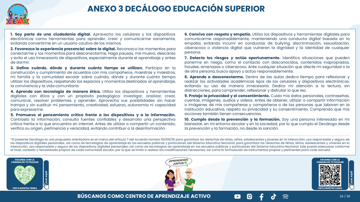 Resumen CTE Sesión 1 Tema: NUEVO ACUERDO 09/09/26 SOBRE EL USO RESPONSABLE Y SEGURO DE DISPOSITIVOS DIGITALES PERSONALES Y TECNOLOGÍAS DE APRENDIZAJE ¿QUÉ NOS CORRESPONDE HACER COMO ESCUELA? editable en PowerPoint