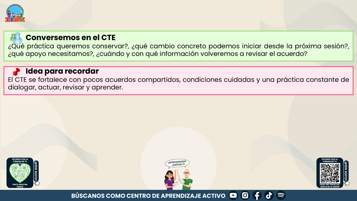 RESUMEN Y ACOMPAÑAMIENTO DOCENTE TEMA: EL CTE COMO COMUNIDAD DE APRENDIZAJE UNA RUTA PARA DIALOGAR, APRENDER Y TOMAR DECISIONES EN COLECTIVO Editable en PowerPoint