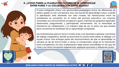 Resumen Gráfico CTE Multigrado TEMA 2: PLANEACIÓN DIDÁCTICA EN ESCUELAS MULTIGRADO: ORGANIZAR LA DIVERSIDAD PARA APRENDER JUNTOS (Editable en PowerPoint)