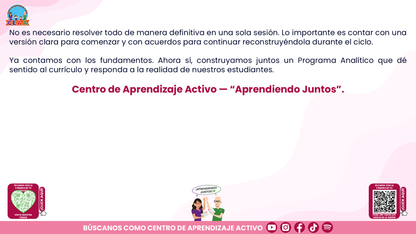 RESUMEN Y ACOMPAÑAMIENTO DOCENTE TEMA: NUESTRO PROGRAMA ANALÍTICO ¿CÓMO CONSTRUIRLO O FORTALECERLO? Editable en PowerPoint