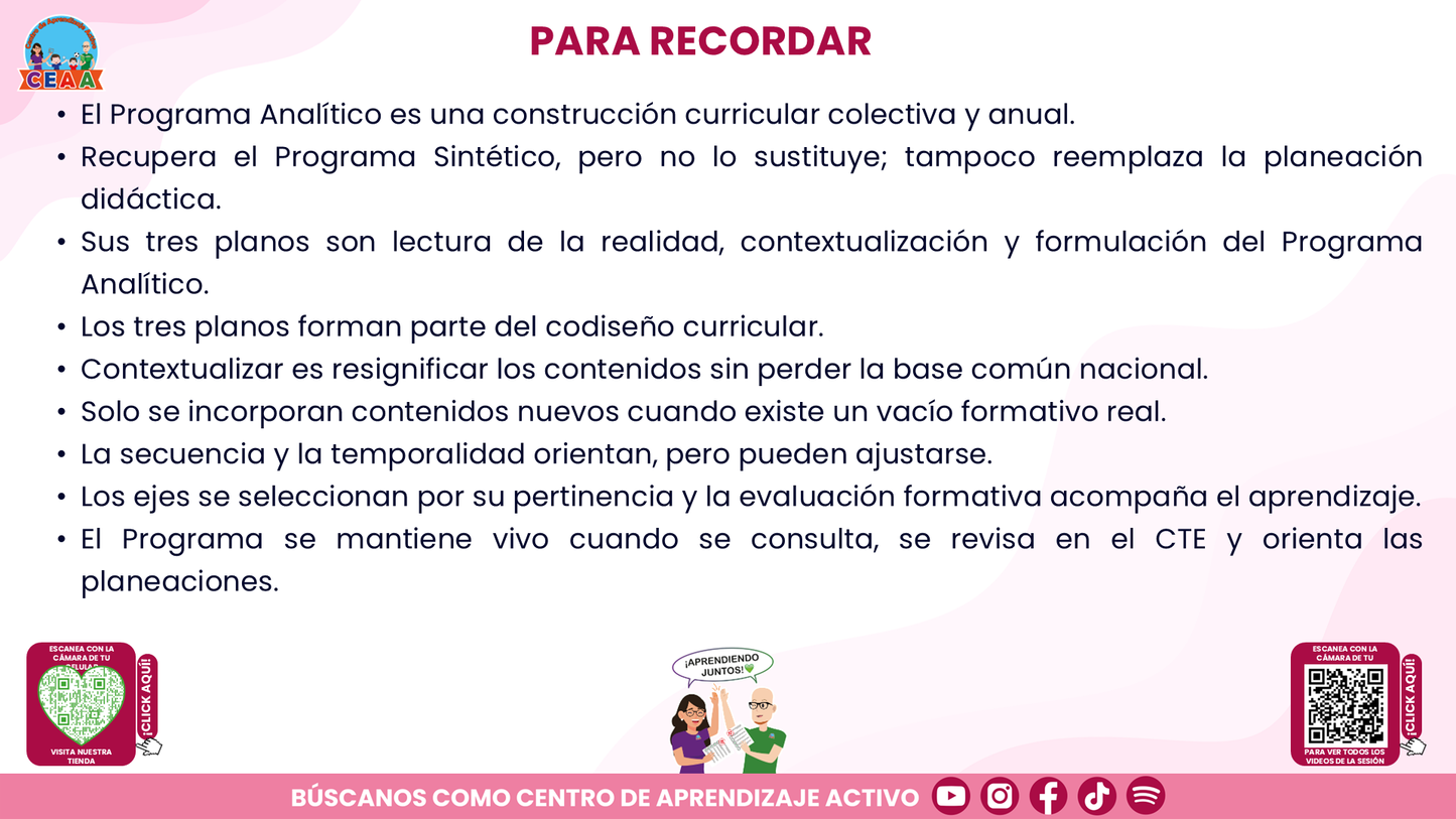 RESUMEN Y ACOMPAÑAMIENTO DOCENTE TEMA: NUESTRO PROGRAMA ANALÍTICO ¿CÓMO CONSTRUIRLO O FORTALECERLO? Editable en PowerPoint