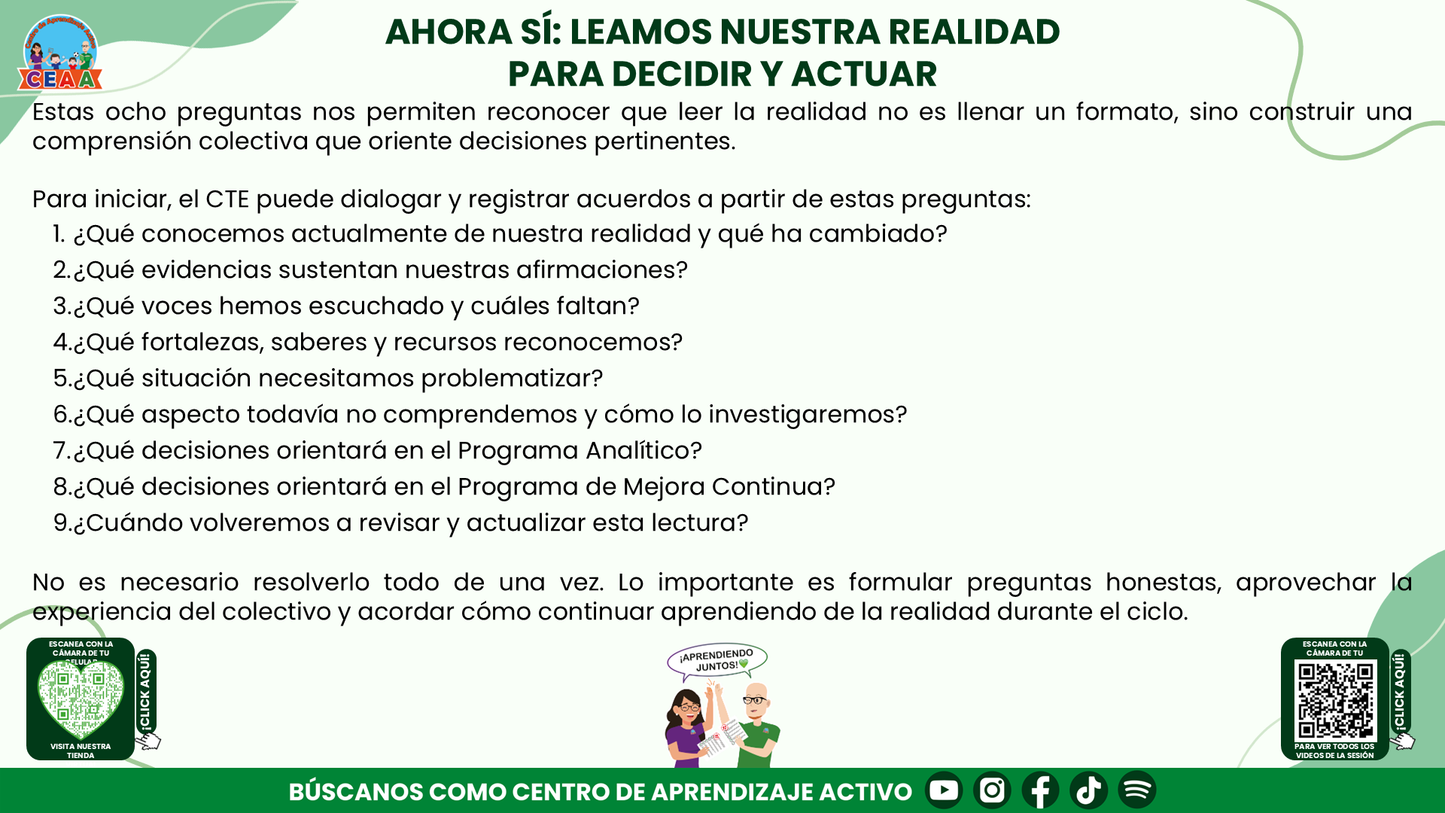 RESUMEN Y ACOMPAÑAMIENTO DOCENTE TEMA: LECTURA DE LA REALIDAD EL PUNTO DE PARTIDA DEL PROGRAMA ANALÍTICO Y DEL PROGRAMA DE MEJORA CONTINUA Editable en PowerPoint