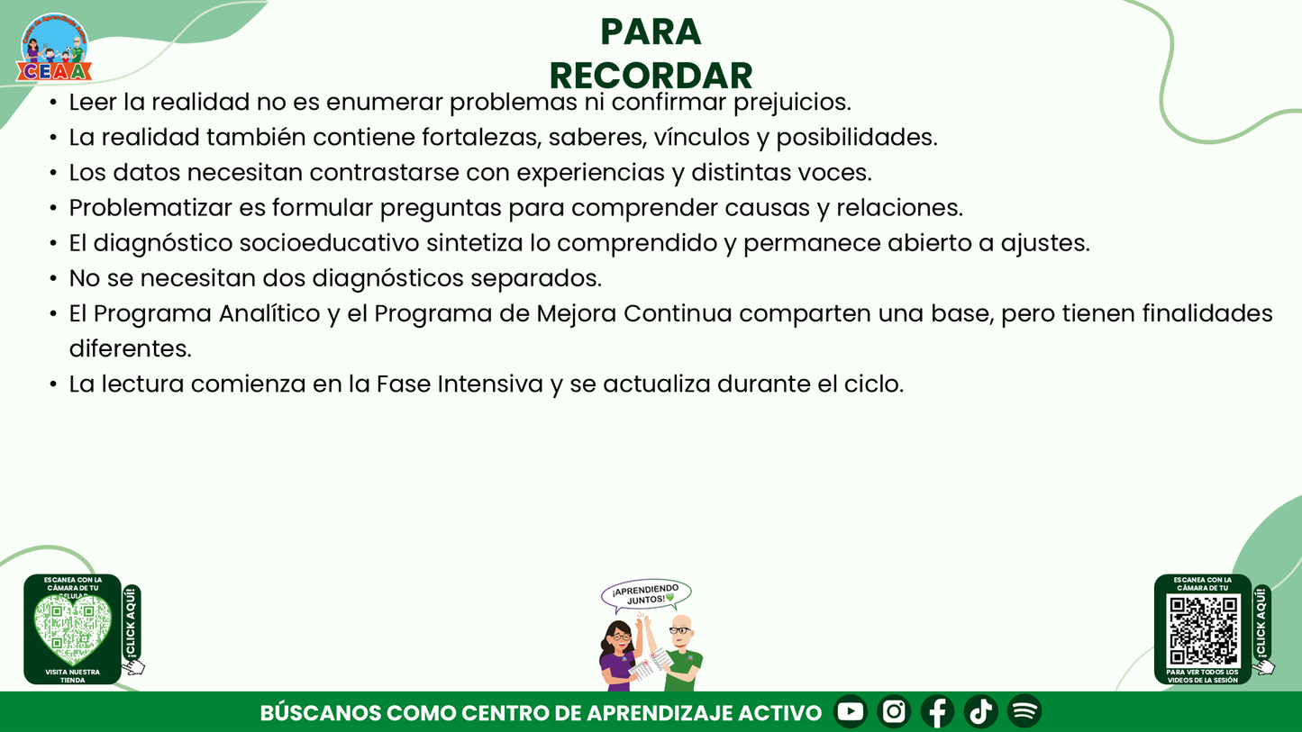 RESUMEN Y ACOMPAÑAMIENTO DOCENTE TEMA: LECTURA DE LA REALIDAD EL PUNTO DE PARTIDA DEL PROGRAMA ANALÍTICO Y DEL PROGRAMA DE MEJORA CONTINUA Editable en PowerPoint