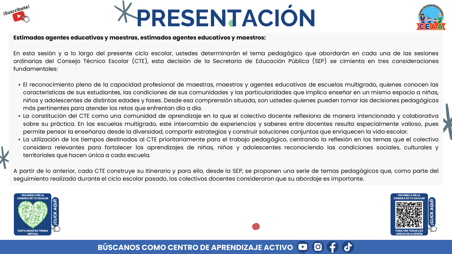 Presentación CTE Multigrado Tema 3: Planeación Didáctica Multigrado (Editable en PowerPoint)