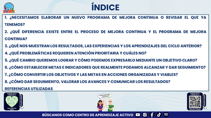 RESUMEN Y ACOMPAÑAMIENTO DOCENTE TEMA: NUESTRO PROGRAMA DE MEJORA CONTINUA ¿CÓMO INICIAMOS SIN PARTIR DE CERO? Editable en PowerPoint