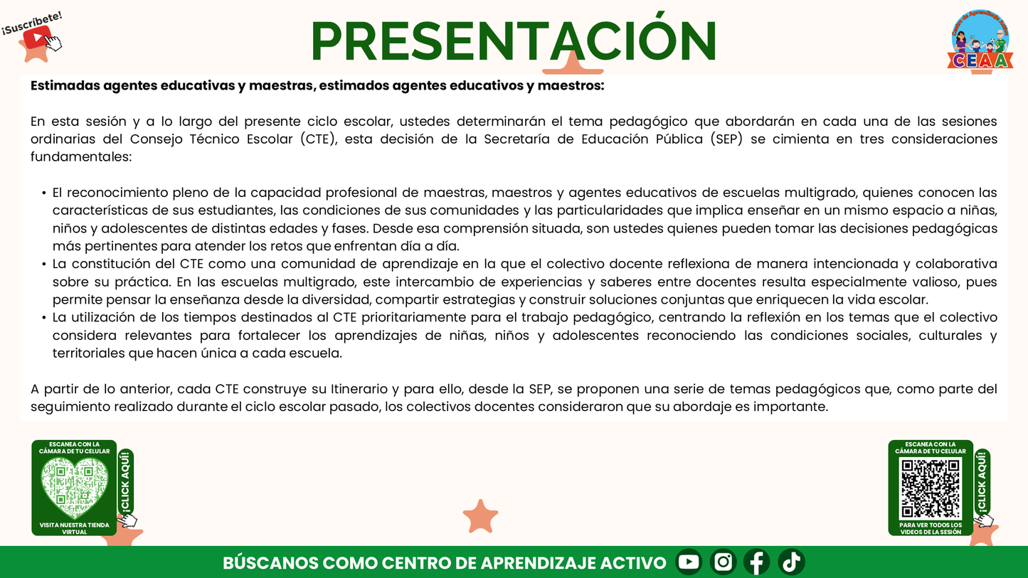 Presentación CTE Multigrado Tema 2: Planeación Didáctica Multigrado (Editable en PowerPoint)