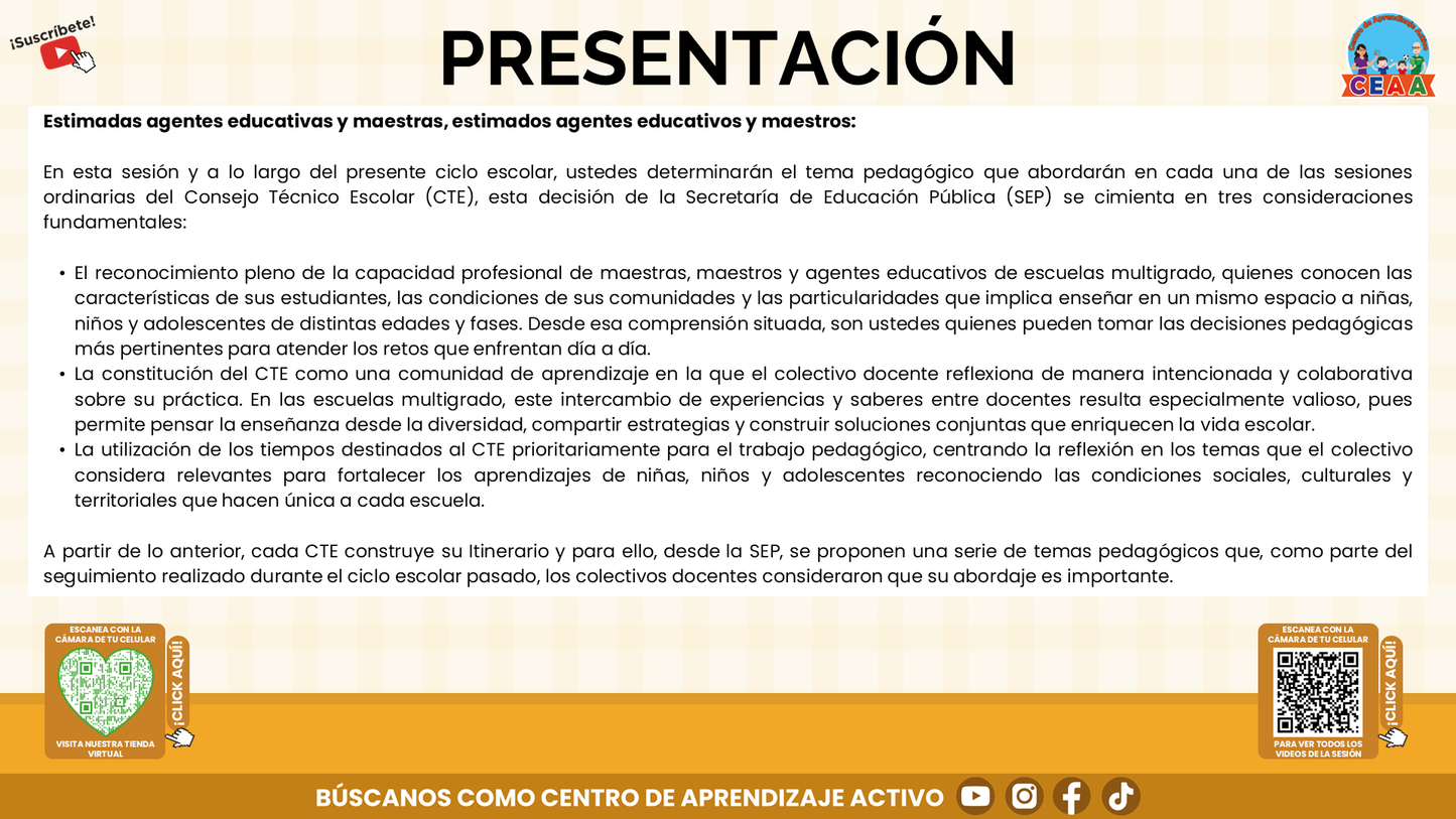 Presentación CTE Multigrado Tema 4: La Lectura y la Escritura en Aulas Multigrado (Editable en PowerPoint)