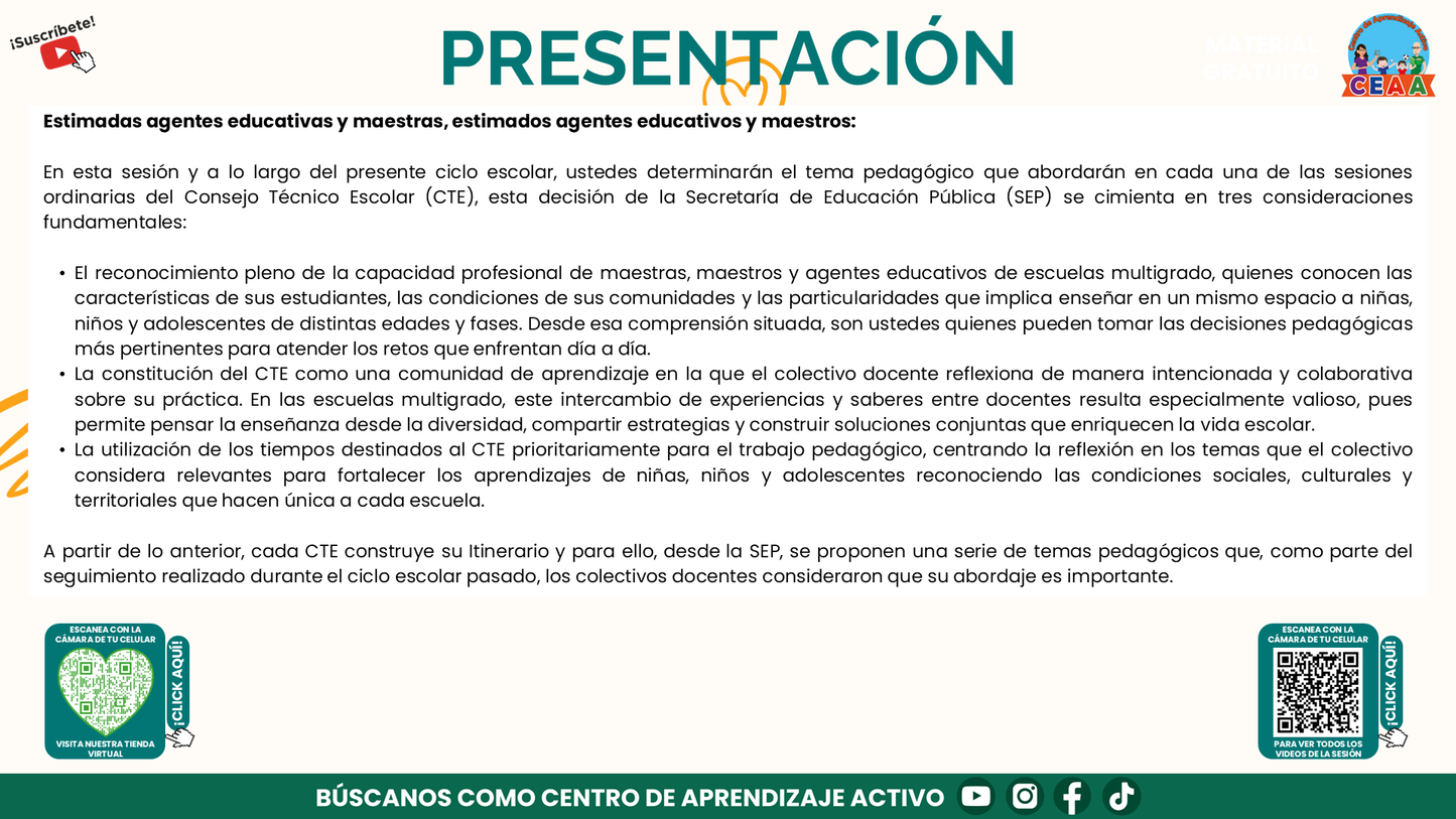 Presentación CTE Multigrado Tema 5: Gestión Escolar Multigrado (Editable en PowerPoint)