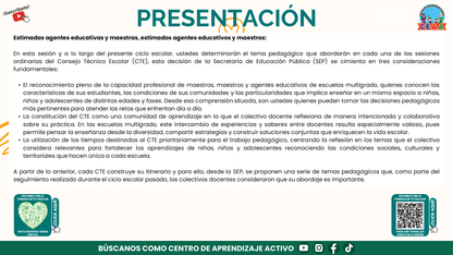 Presentación CTE Multigrado Tema 5: Gestión Escolar Multigrado (Editable en PowerPoint)