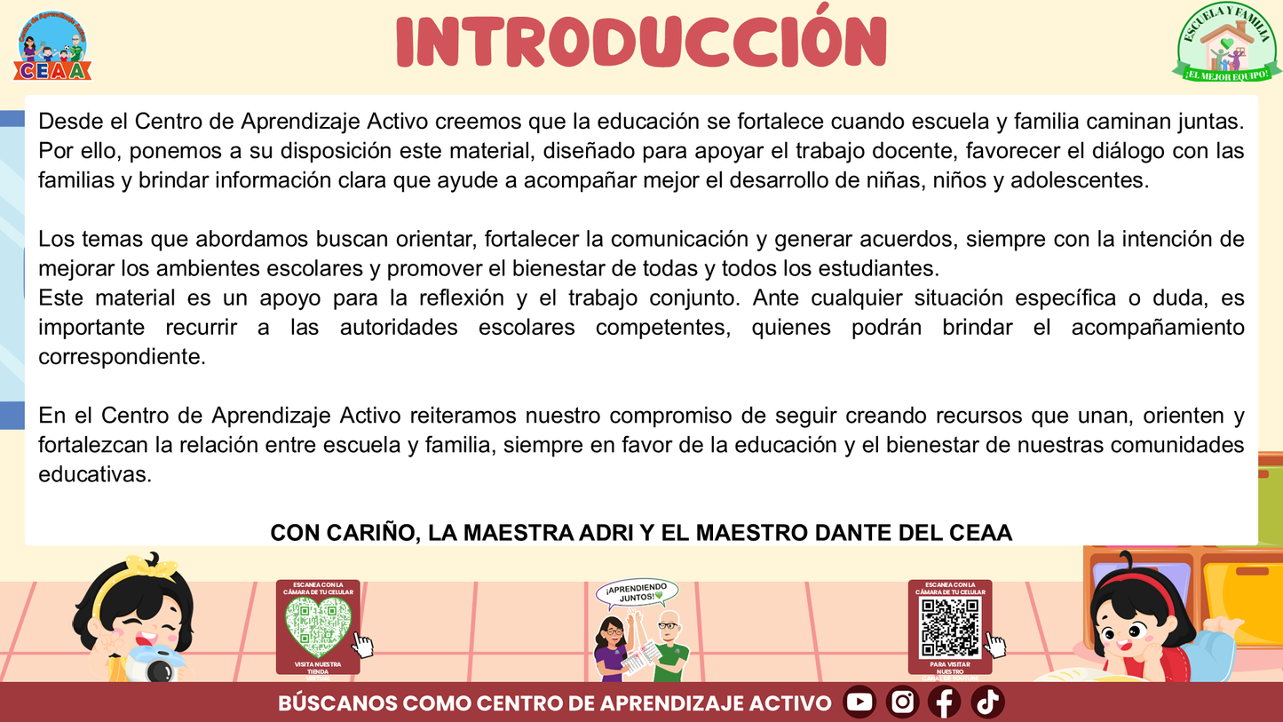 ESCUELA Y FAMILIA: ¿Cómo enseñar a nuestras hijas e hijos a expresar asertivamente y gestionar sus emociones? Editable en PowerPoint
