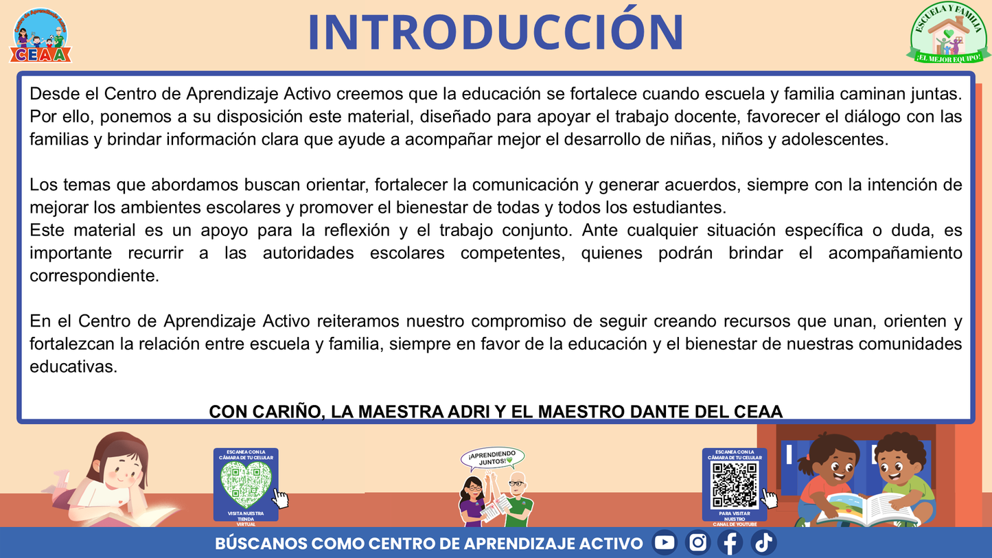 Escuela y familia: ¿CÓMO APRENDEN A LEER Y A ESCRIBIR MIS HIJAS E HIJOS EN LA ESCUELA? Editable en PowerPoint