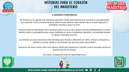 Historias para Maestros Taller Intensivo Maestros Enero 2026 - EL CABALLO QUE APRENDIÓ A MIRAR EL AMANECER (Editable en PowerPoint)