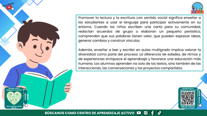 Resumen Gráfico CTE Multigrado TEMA 4: ¿CÓMO ENSEÑAR A LEER Y ESCRIBIR EN AULAS MULTIGRADO CON SENTIDO Y PROPÓSITO? (Editable en PowerPoint)