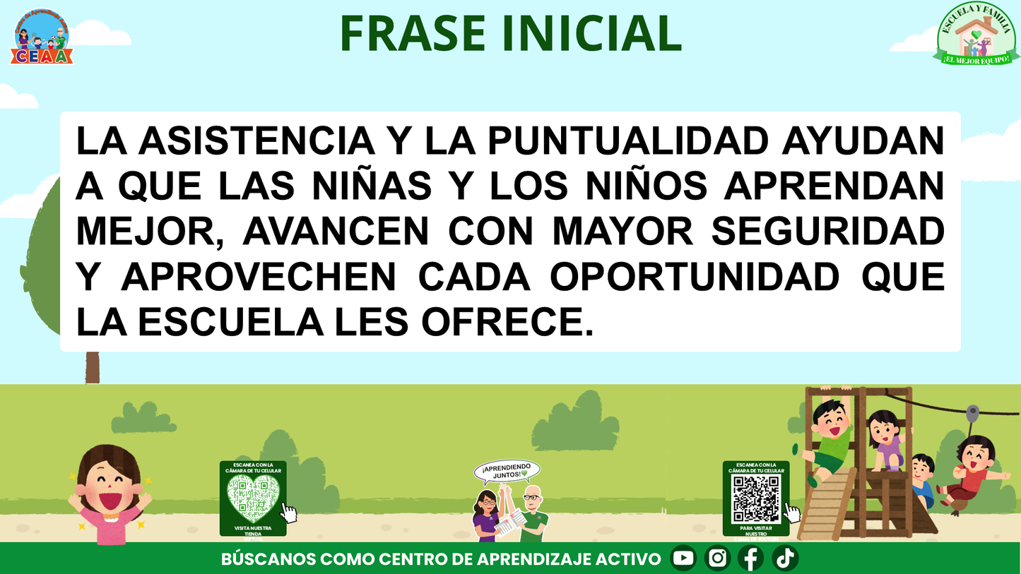 ESCUELA Y FAMILIA: ¿POR QUÉ ES IMPORTANTE LA ASISTENCIA Y LA PUNTUALIDAD DE MIS HIJOS? (Editable en PowerPoint)