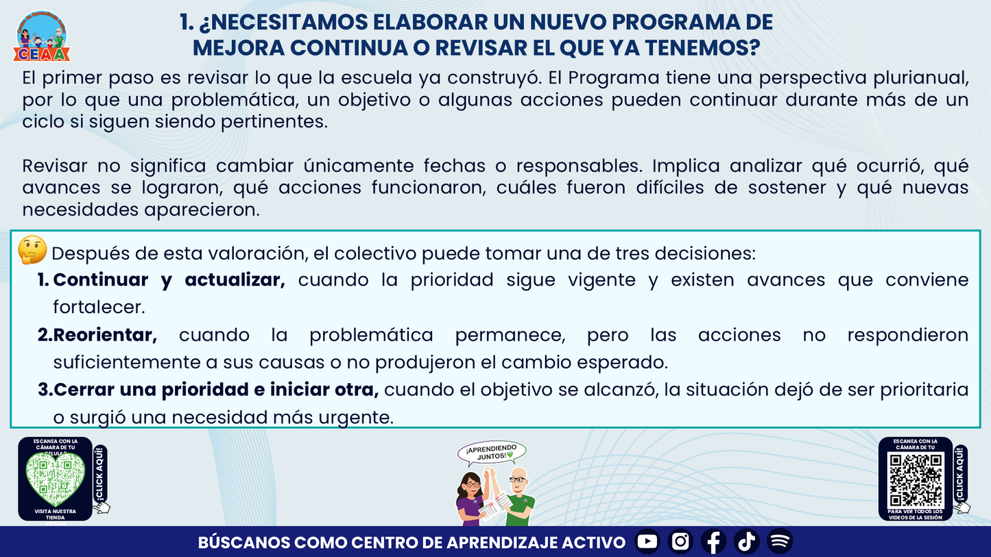 Resumen: NUESTRO PROGRAMA DE MEJORA CONTINUA: ¿CÓMO INICIAMOS SIN PARTIR DE CERO?  Editable en PowerPoint