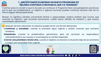Resumen: NUESTRO PROGRAMA DE MEJORA CONTINUA: ¿CÓMO INICIAMOS SIN PARTIR DE CERO?  Editable en PowerPoint