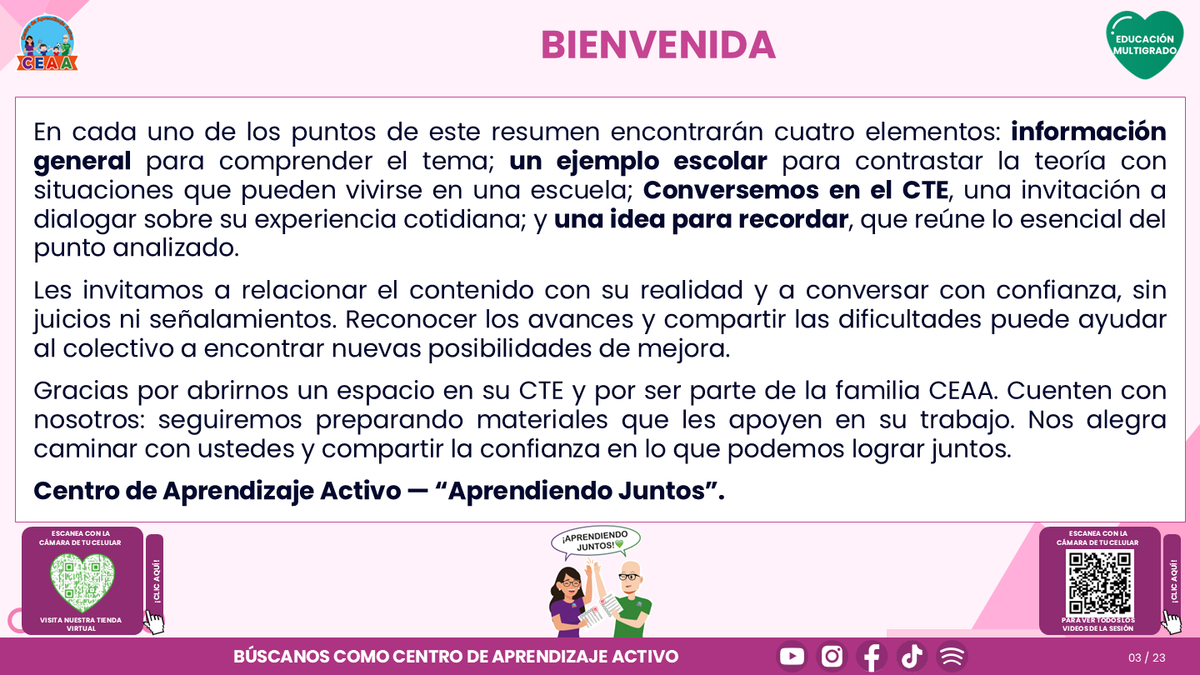 Resumen CTE del Tema 5 Educación Multigrado: LA COMUNIDAD Y EL APRENDIZAJE EN EL AULA ¿CÓMO CONSTRUIR EXPERIENCIAS CON LAS FAMILIAS Y LOS SABERES DE NUESTRO ENTORNO? editable en PowerPoint