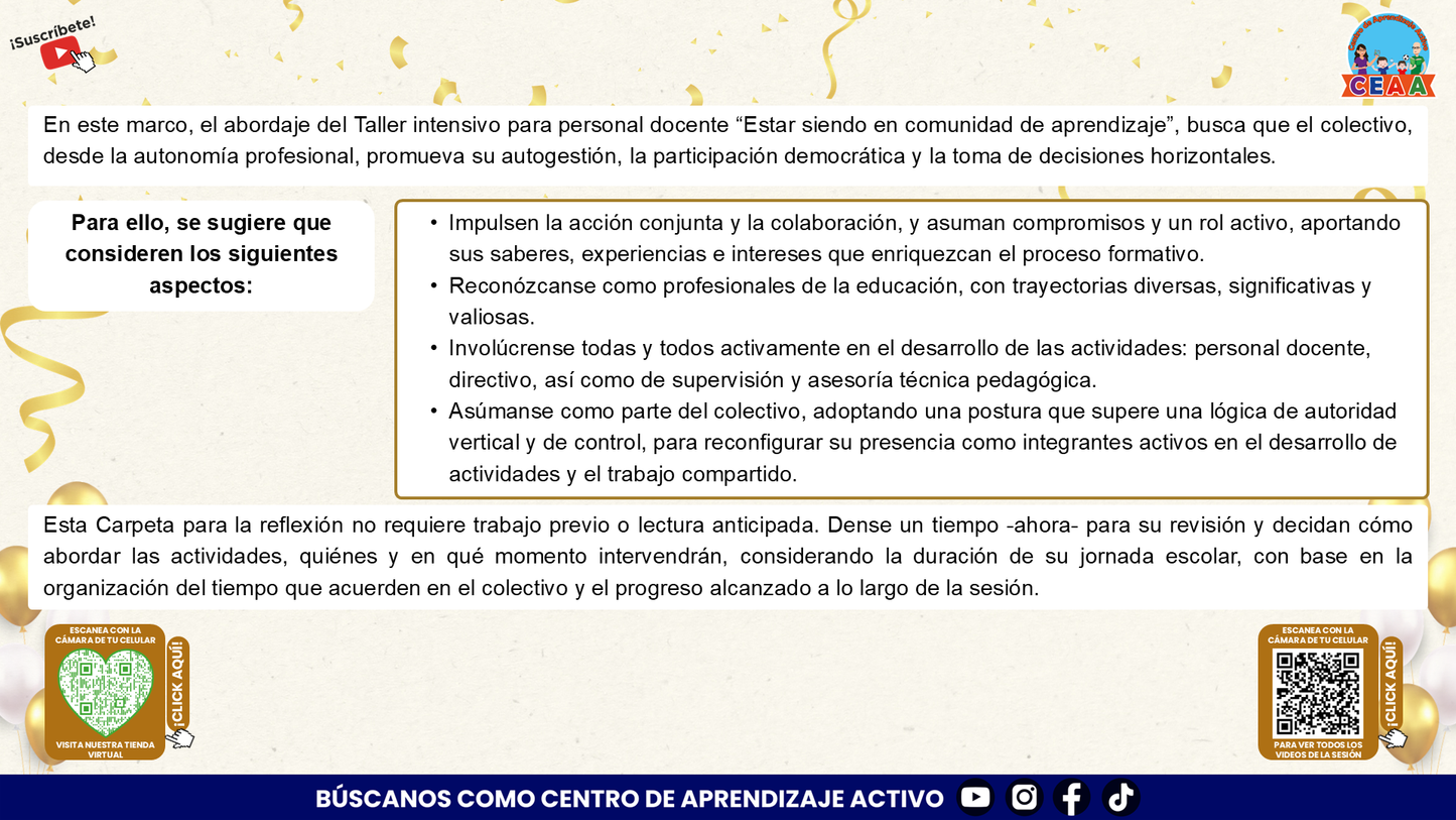Presentación Taller Intensivo Sesión 1 Espacios 1 y 2 Julio 2026 editable en PowerPoint