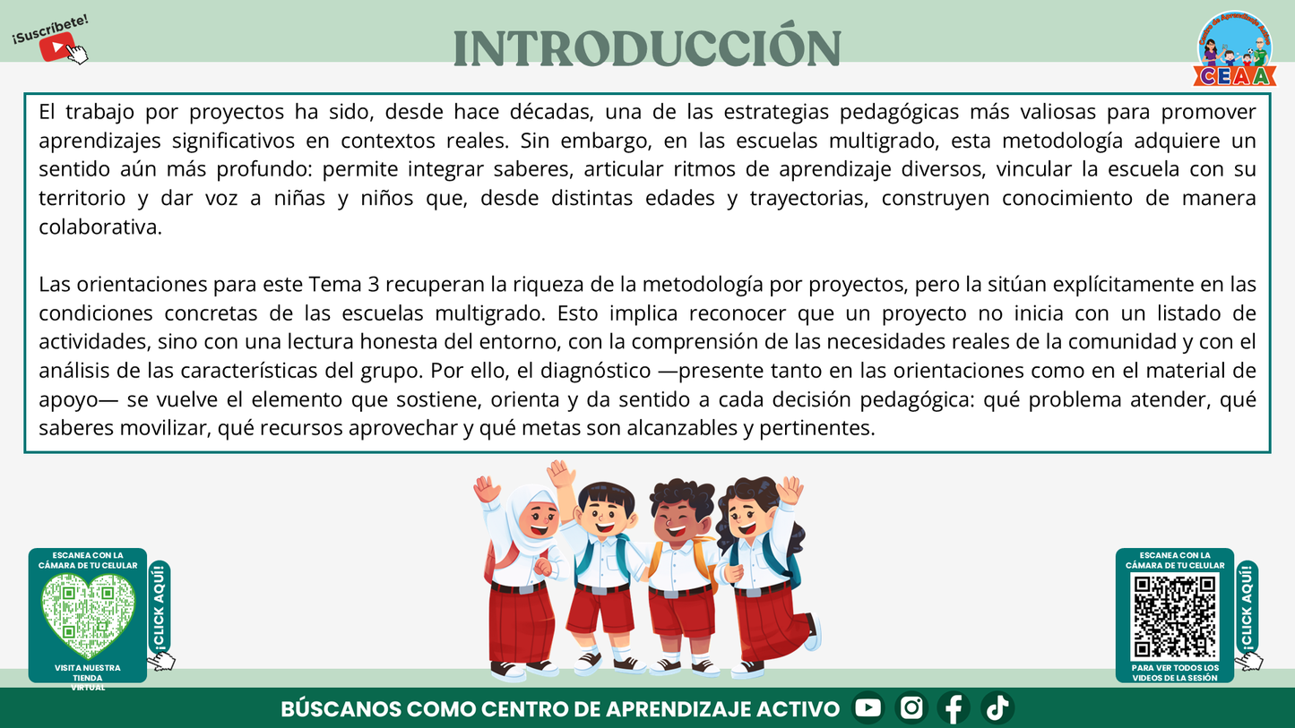 Resumen Gráfico CTE Multigrado TEMA 3: ¿CÓMO ES EL TRABAJO POR PROYECTOS EN AULAS MULTIGRADO? (Editable en PowerPoint)