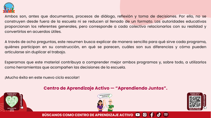 Resumen: CONSEJO CONSEJO TÉCNICO ESCOLAR FASE INTENSIVA CICLO ESCOLAR 2026-2027 - PROGRAMA ANALÍTICO Y PROGRAMA DE MEJORA CONTINUA - ¿EN QUÉ SE PARECEN Y EN QUÉ SON DIFERENTES? Editable en PowerPoint
